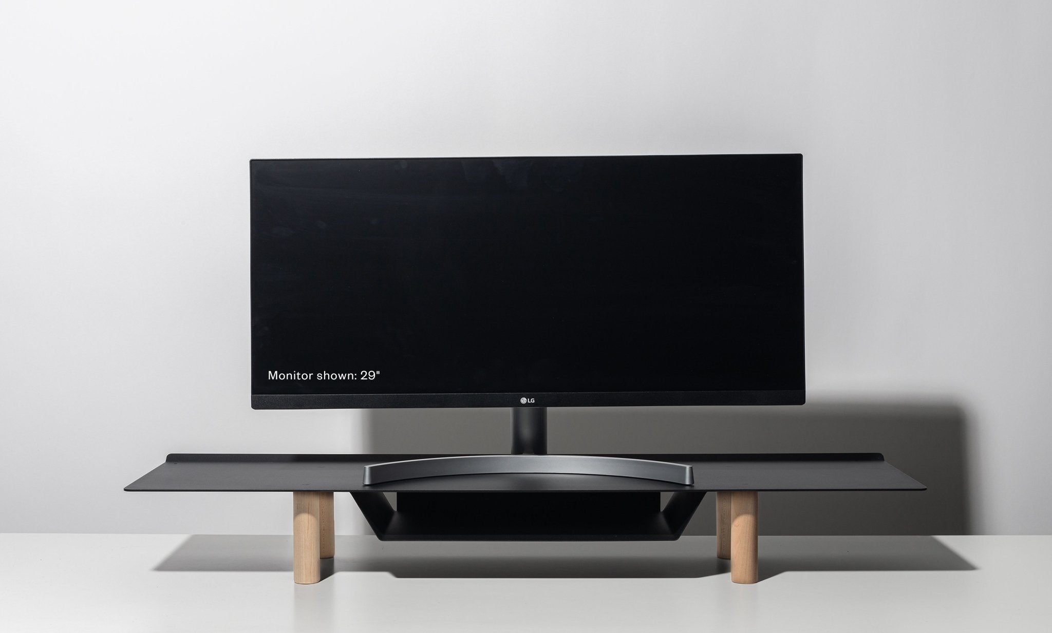 Gather Large Monitor Stand (Black/Maple)