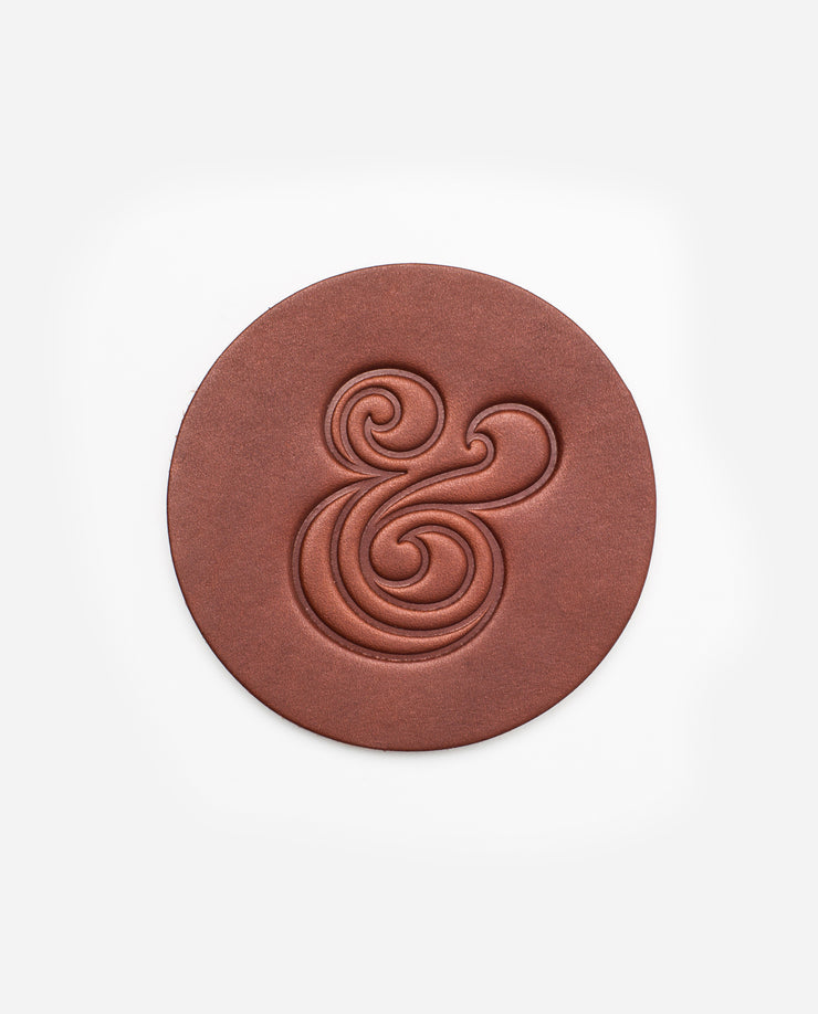 Leather Coasters (Ampersand - Set of 2 - Brown)