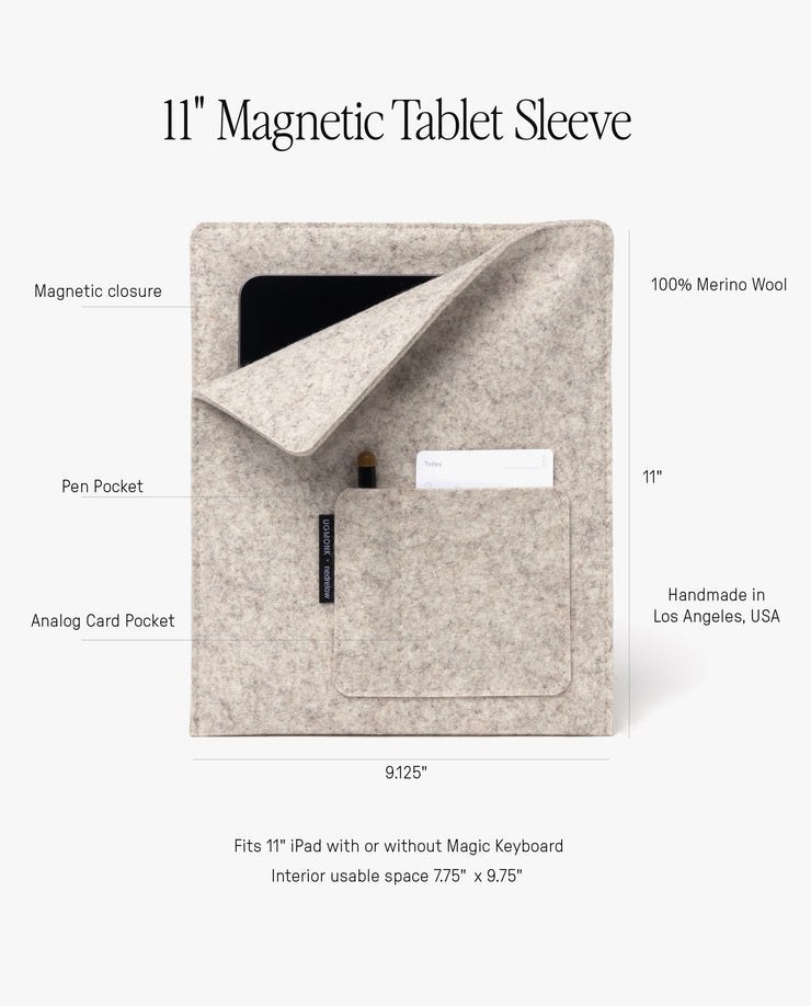 Magnetic Tablet Sleeve (Nedrelow x Ugmonk - Light Gray)