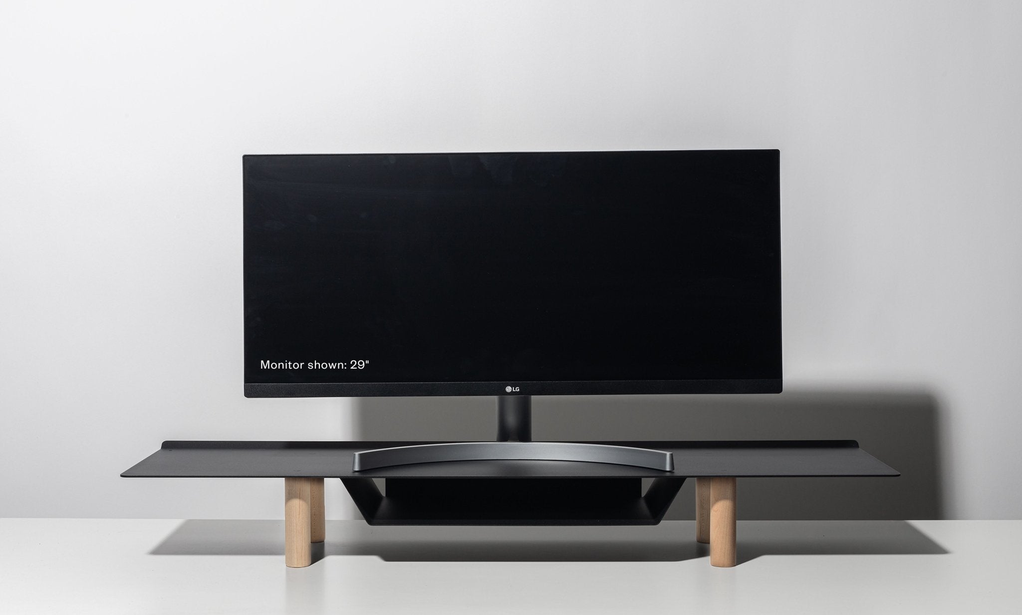 Warehouse Item - Gather Large Monitor Stand (Black/Maple)