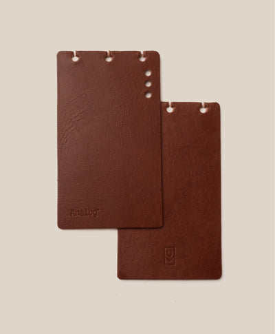 *Covers Only* – Leather Discbound Analog (Brown)