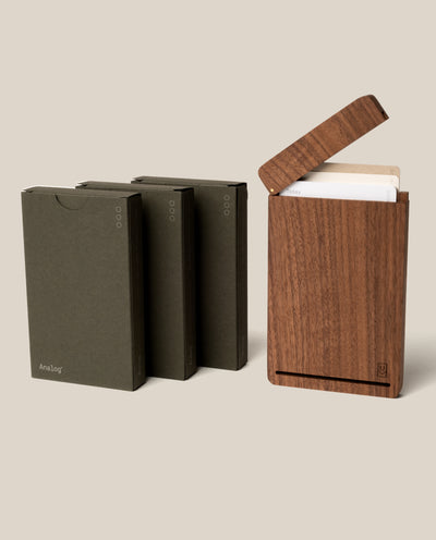 Analog Travel Case + 3 Card Packs (Walnut)