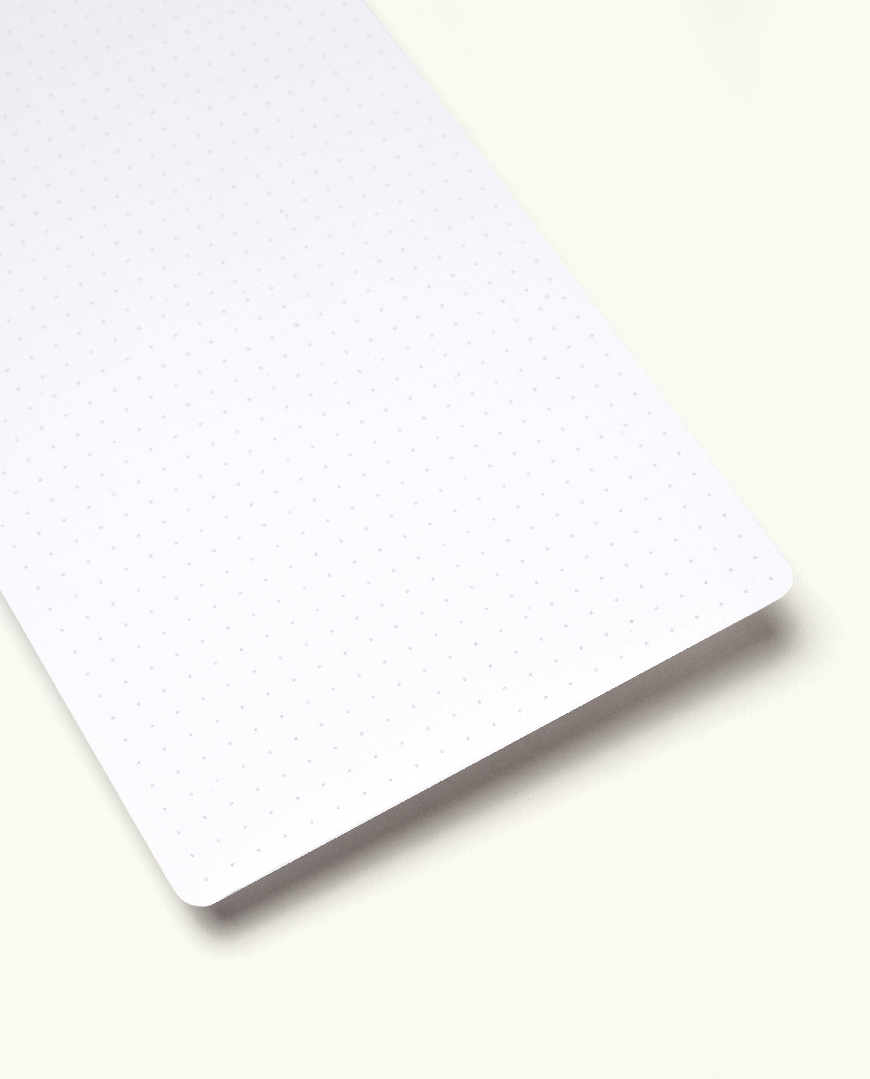 A close-up of an Analog - Today Cards (3-Pack) 3x5 white card with a subtle gray dot grid and rounded corners, set against a light background.