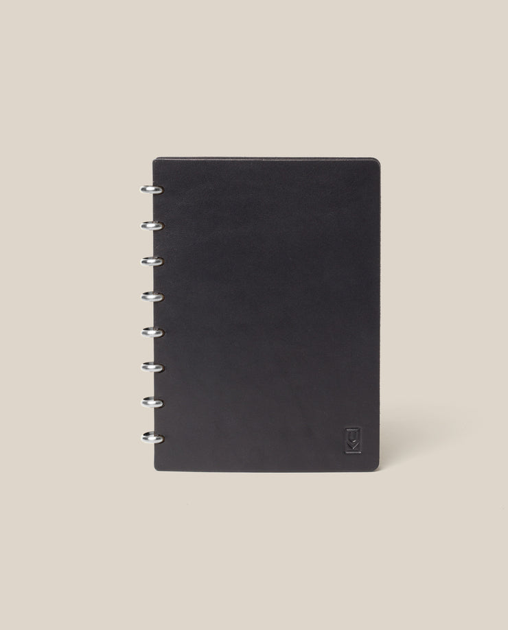 Discbound Heirloom Journal (Black Leather - Standard 6" x 8.5")