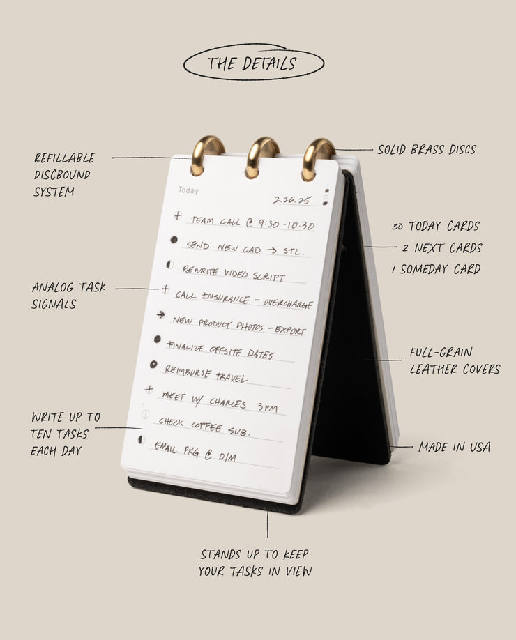 Leather Discbound Analog (Black)