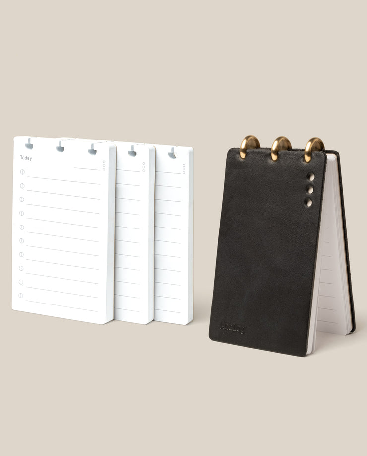 Leather Discbound Analog + 3 Refills (Black)