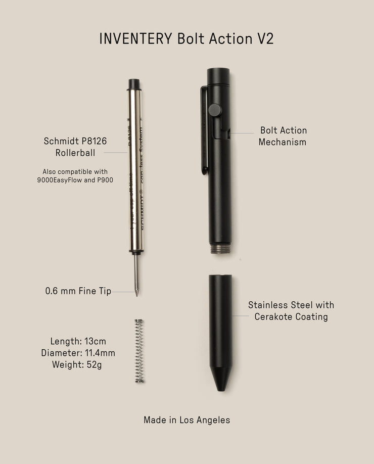 INVENTERY Bolt Action Pen (Onyx)