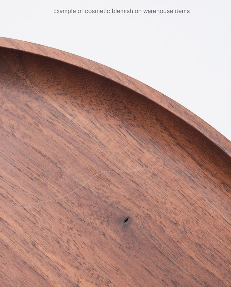 Warehouse Item - Round Valet Tray (Walnut - Large)