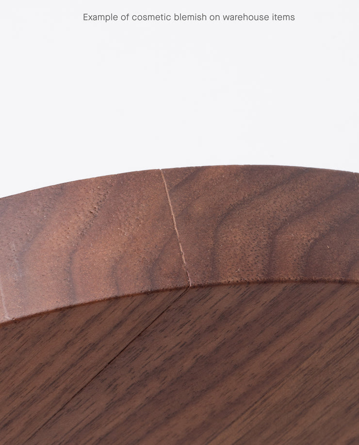 Warehouse Item - Round Valet Tray (Walnut - Medium)