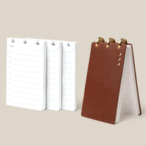 Leather Discbound Analog + 3 Refills (Brown)