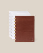 Discbound Heirloom Journal Bundle (Brown Leather 6" x 8.5" + 3 Refills) Journal Ugmonk