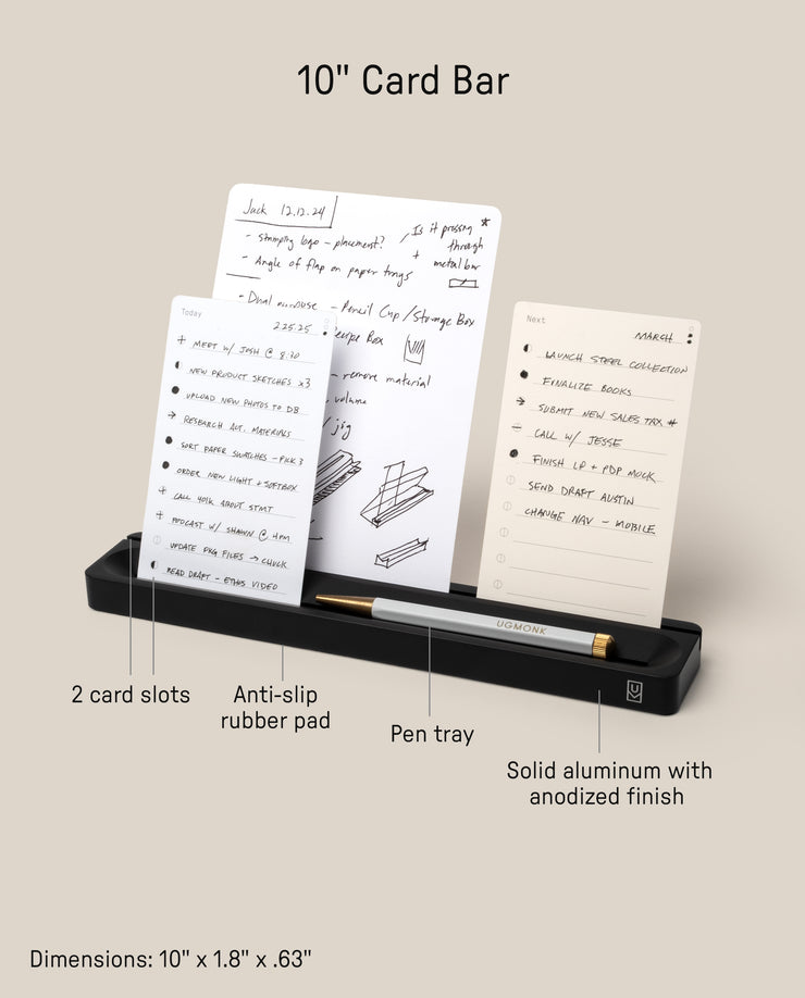 Analog Card Bar (Small 10" - Black)