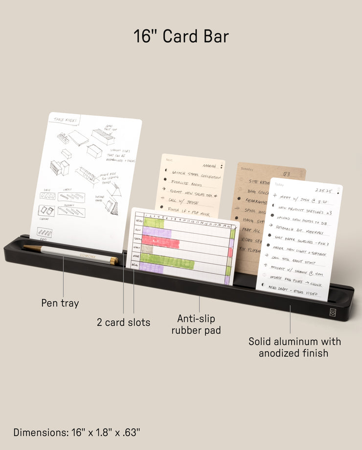 Analog Card Bar (Large 16" – Black)