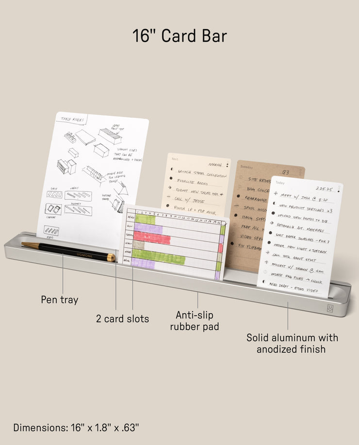 Analog Card Bar (Large 16" – Silver)