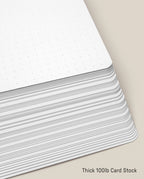 A 12-pack of Analog Dot Grid Cards - Large, featuring thick white cards with a dot grid and rounded corners, made from 100lb card stock.