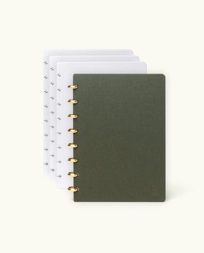 Discbound Journal Bundle (Standard 6"x 8.5" Journal + 3 Refills)