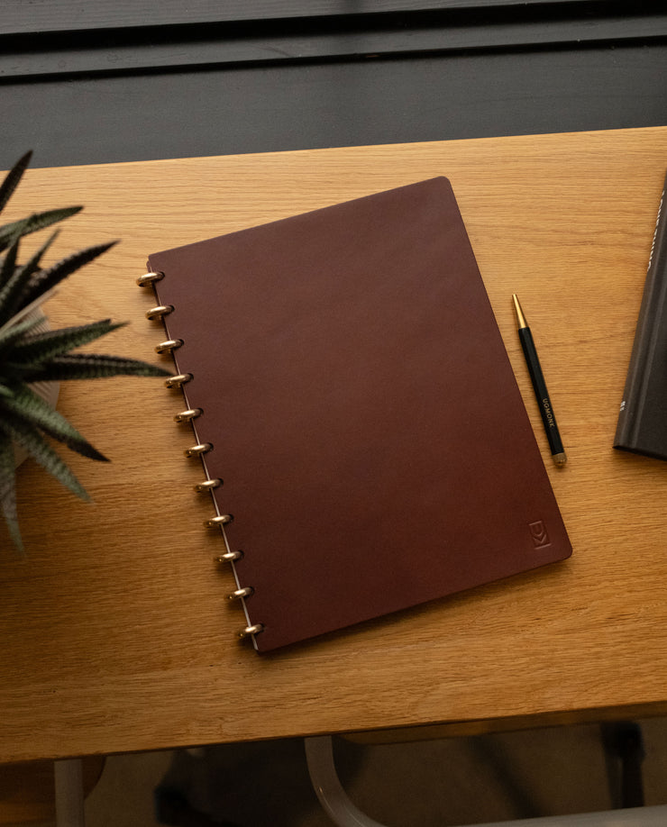 Discbound Heirloom Journal (8.5" x 11" - Brown Leather)