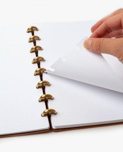 Discbound Heirloom Journal (Tan Leather - Standard 6" x 8.5")