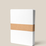 Analog Dot Grid Cards - Large (1-Pack) are made from premium card stock, sized 5x6.5 inches, and wrapped with a brown paper band. Previously called Capture Cards, they're ideal for organized note taking.