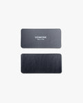 Two black rectangular leather tags for the Magnet Kit (For Analog Card Holder) are shown on a white background. The top tag displays "UGMONK Made in USA" in white, while the bottom tag is plain with no text or markings.