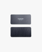 Two black rectangular leather tags for the Magnet Kit (For Analog Card Holder) are shown on a white background. The top tag displays "UGMONK Made in USA" in white, while the bottom tag is plain with no text or markings.