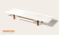 Warehouse Item - Gather Large Monitor Stand (White/Walnut) Warehouse Ugmonk