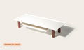 Warehouse Item - Gather Small Monitor Stand (White/Walnut) Warehouse Ugmonk