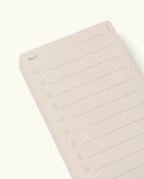 Analog - Next Cards (1-Pack): A minimal beige notepad labeled “Next” at the top, featuring a checklist layout with circles and lines—perfect for goal setting and staying organized in classic analog style.