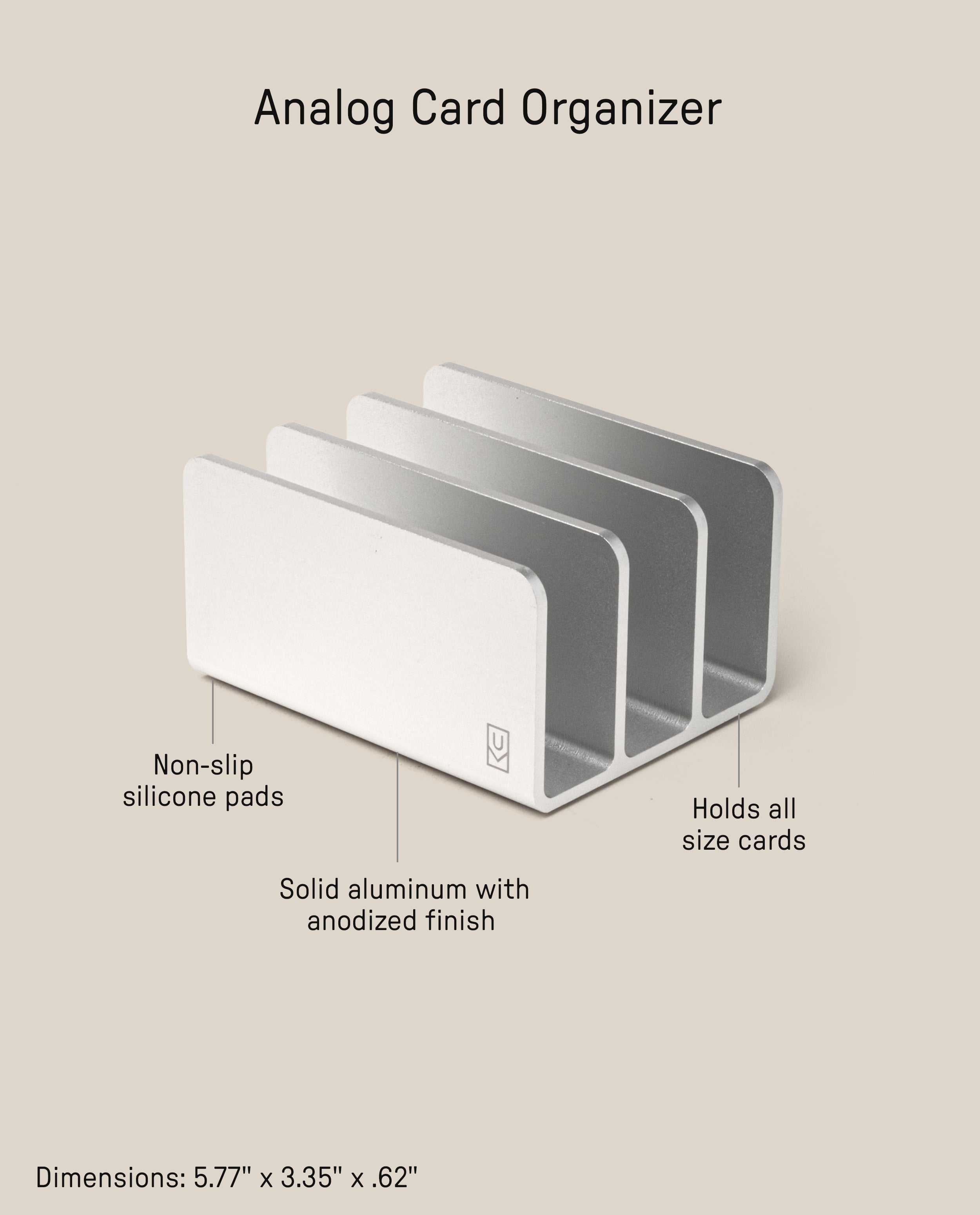 Analog Card Organizer (Silver Aluminum) – Ugmonk