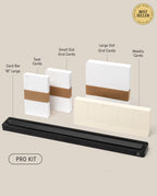 A photo of the Analog Card Bar - Pro Kit (Black) with Task Cards, small and large dot grid cards, weekly cards, and a Best Seller badge in the top right corner.