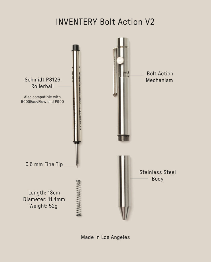 INVENTERY Bolt Action Pen (Stainless)