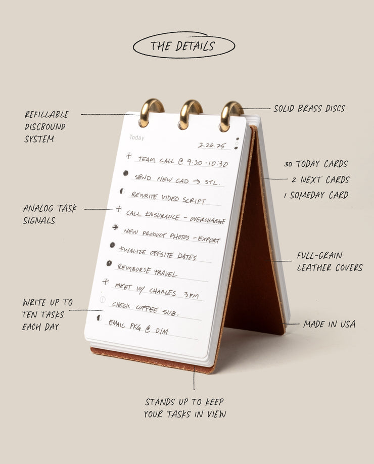 Leather Discbound Analog (Tan)