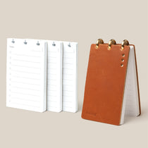 Leather Discbound Analog + 3 Refills (Tan)