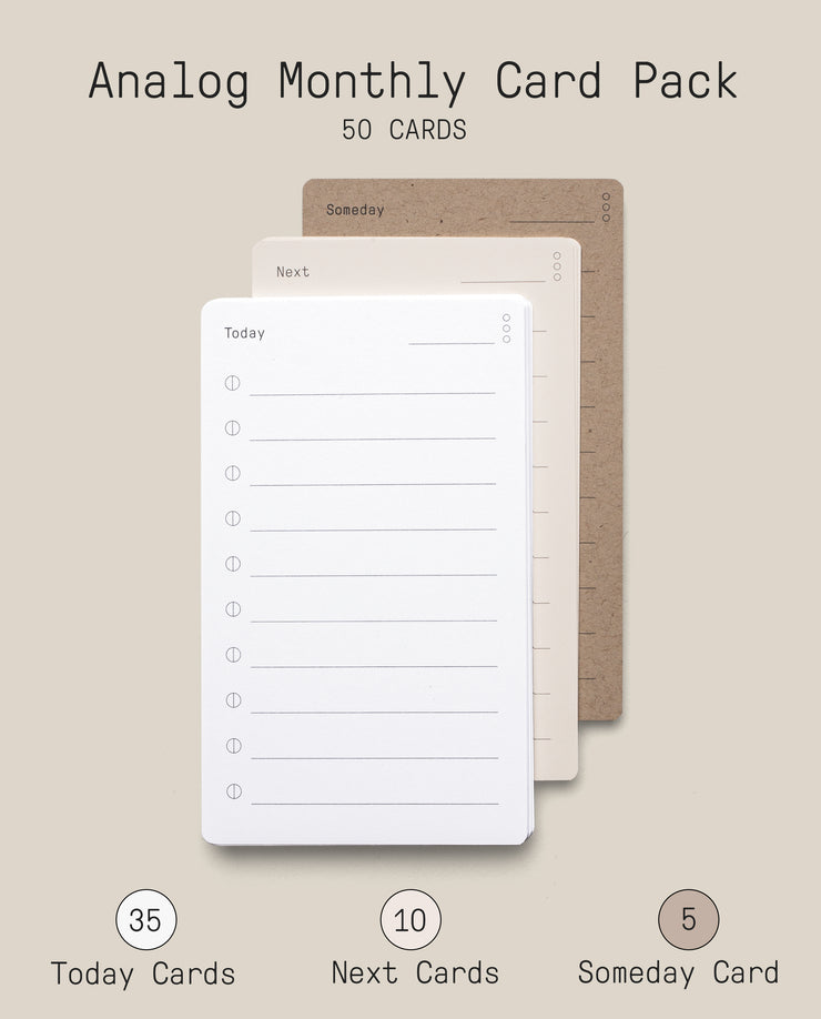 Analog Travel Case + 3 Card Packs (Walnut)