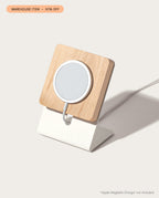 Warehouse Item - Gather MagSafe Phone Stand (1x1 - White/Maple) Warehouse Ugmonk