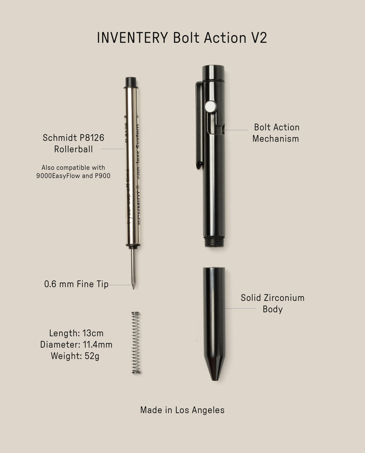 INVENTERY Bolt Action Pen (Zirconium)