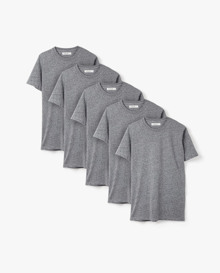 Men's Essential Tee (Heather Gray Triblend-5-pack)