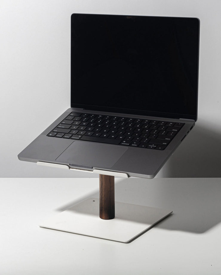 Gather Laptop Stand (White/Walnut)