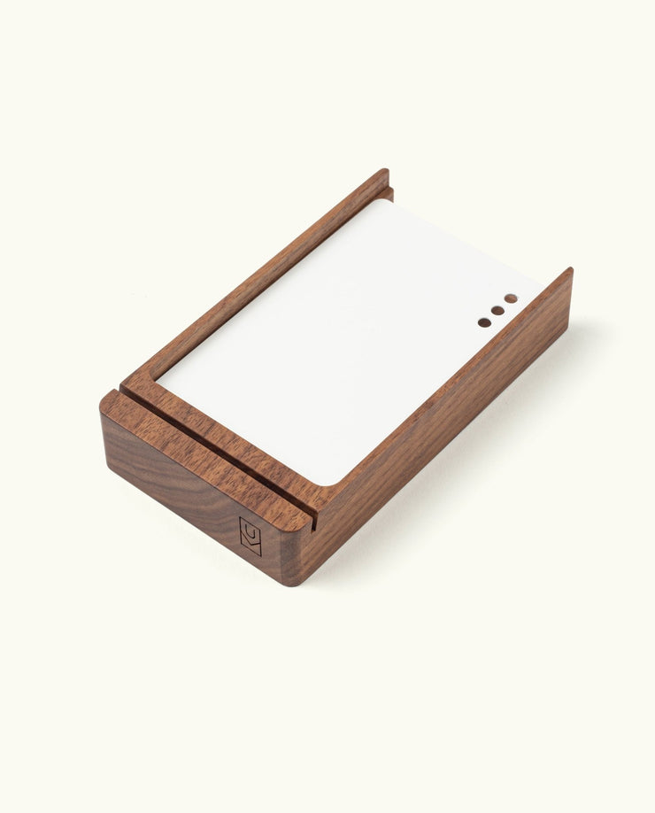 Analog Wood Card Holder (Walnut)