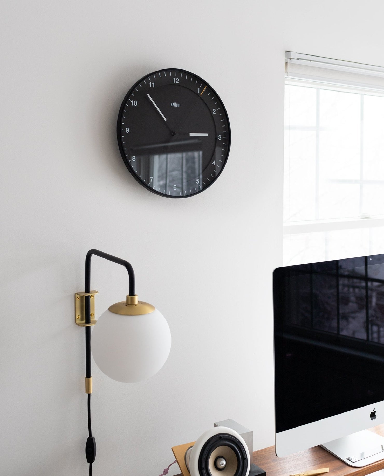 Braun Wall Clock (Black) Ugmonk