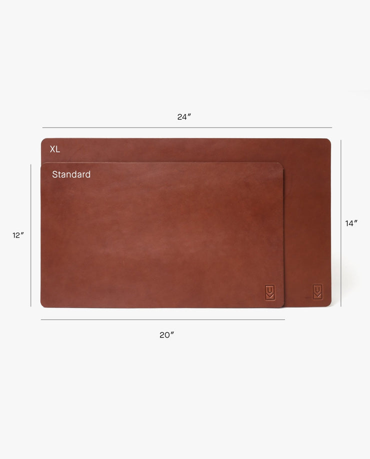 Your Logo + Our Leather - The Executive Personalized Desk Mat Desk Pad -  Holtz Leather
