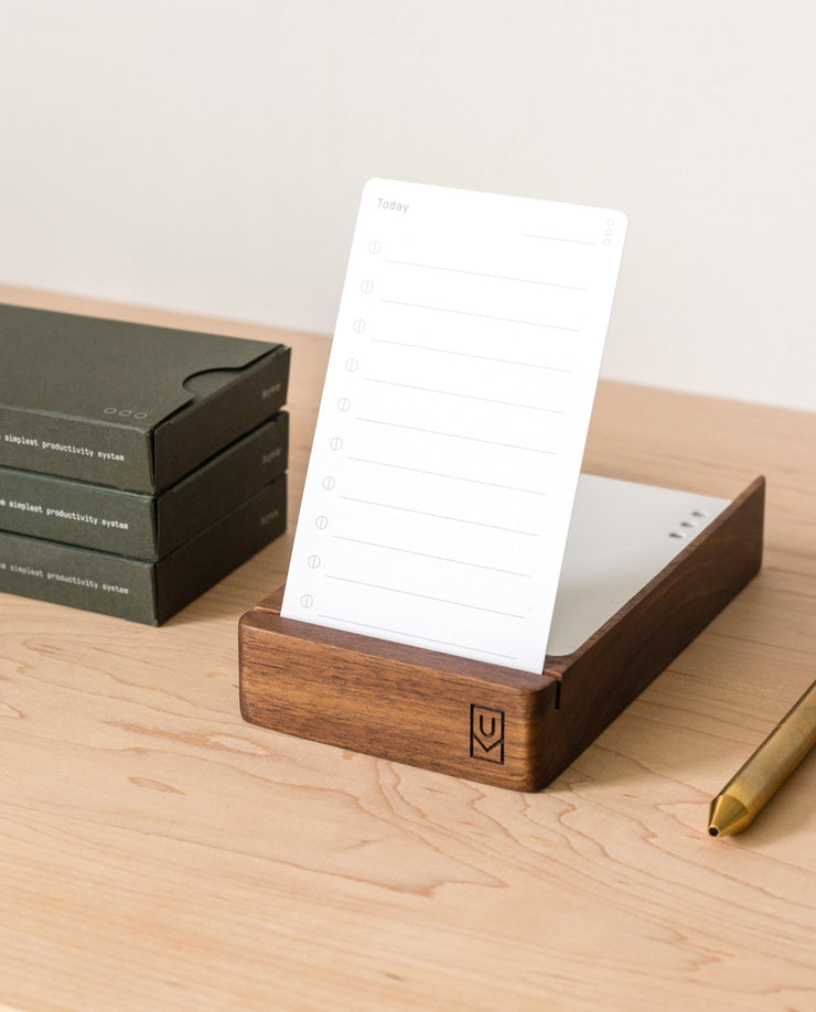 Analog Wood Card Holder (Starter Kit - Walnut)