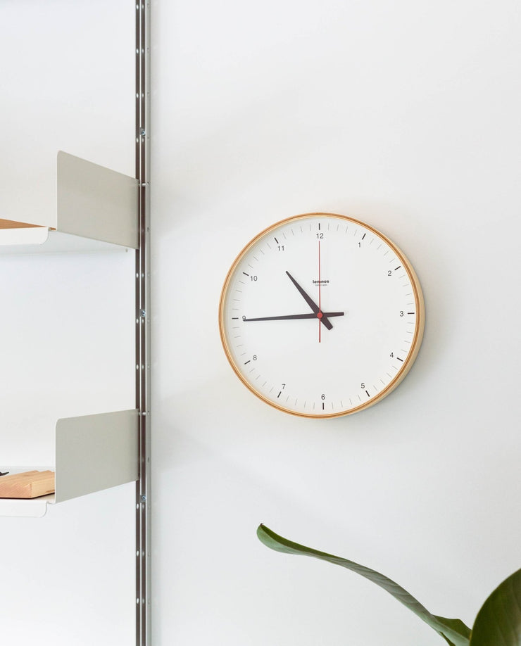 Lemnos Large Plywood Clock (White)