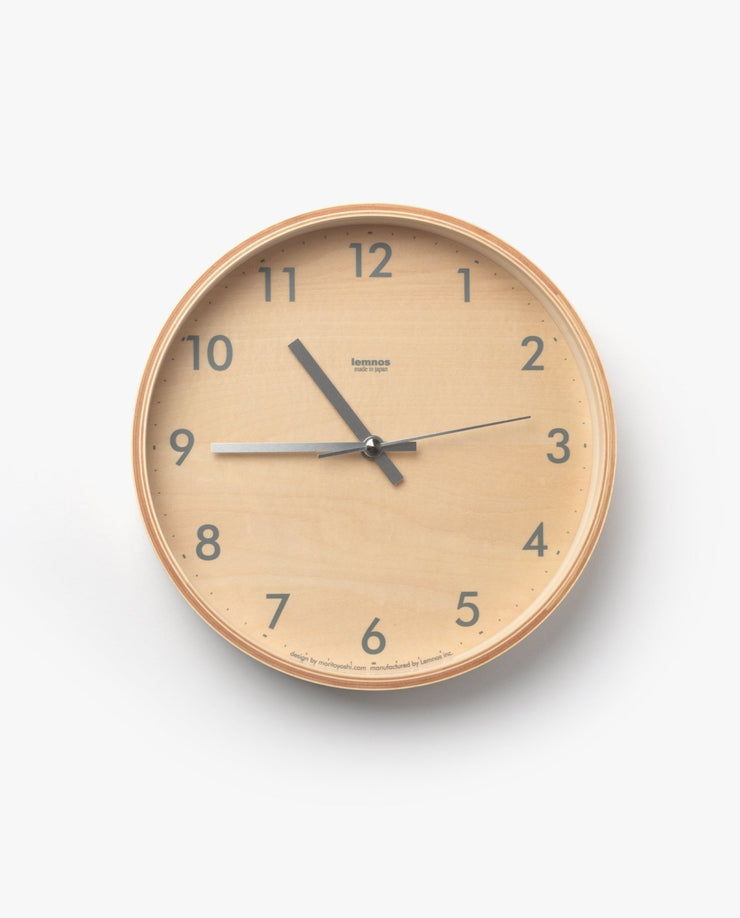Lemnos Plywood Clock (Wood)
