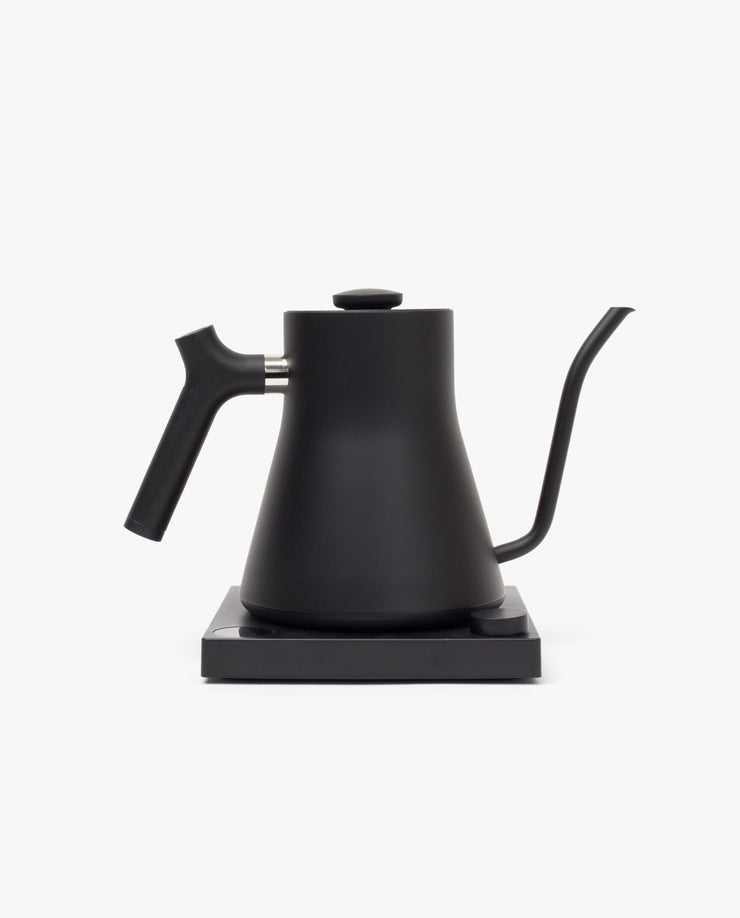 Stagg Electric Kettle (Matte Black w/ Maple Accents) — Mongo's Coffee