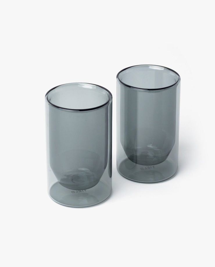 YIELD Double-Walled Glass Tumblers, Set of 2, Tall or Short Sizes, 3 Colors  on Food52