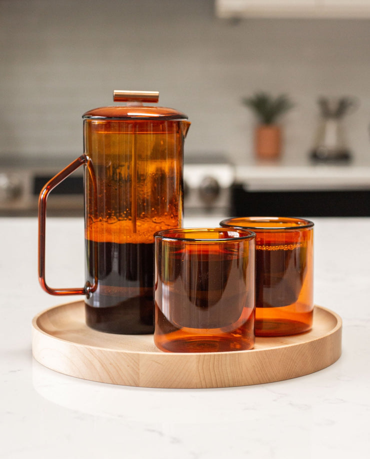Hearth Double Wall Glass Mug in Amber (6OZ/175ML) - SET OF 2 – Javesca  Coffee Roasters
